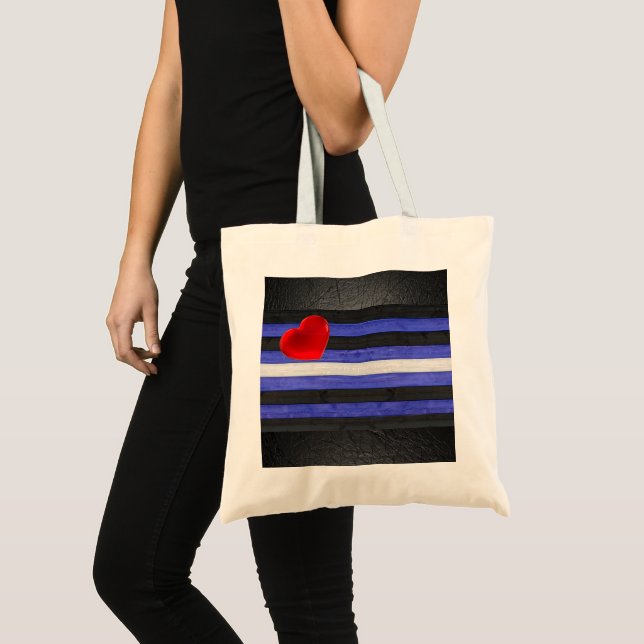 Bolso De Tela Bandera del orgullo de cuero de SlipperyJoe negro  (Anverso (producto))