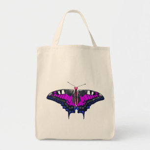 Bolso De Tela Bandera del Orgullo de Genderfluido Mariposa Trase