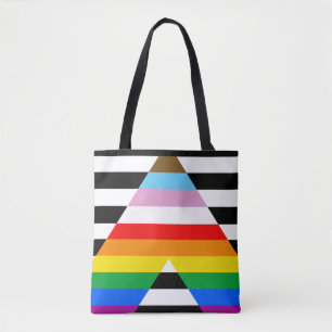 Bolso De Tela Bandera del Orgullo del aliado LGBTQ Progress