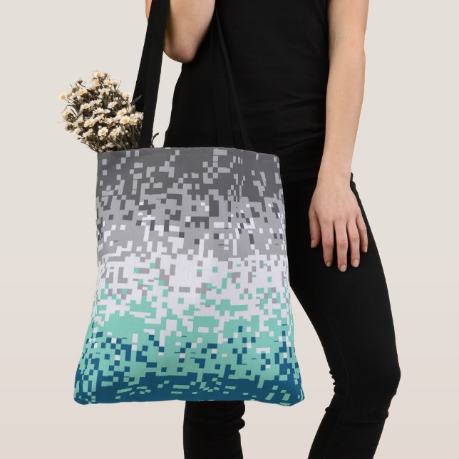 Bolso De Tela Bandera del Orgullo Frayromántico Trippy Pixelado (Detalle)