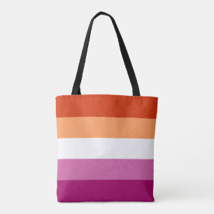 Bolso De Tela Bandera del Orgullo Lesbiano