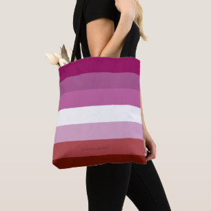 Bolso De Tela bandera del orgullo lésbico femenino de SlipperyJo