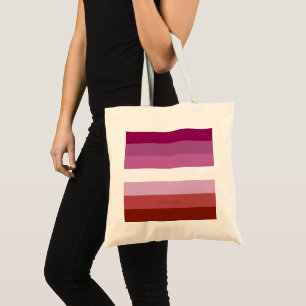 Bolso De Tela bandera del orgullo lésbico femenino de SlipperyJo