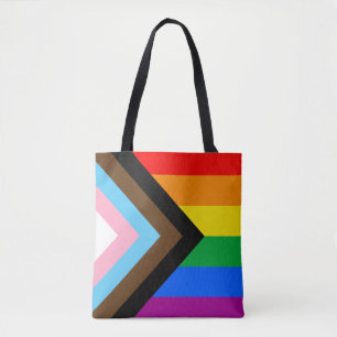 Bolso De Tela Bandera del Orgullo LGBTQ+ Progreso Tote Bag