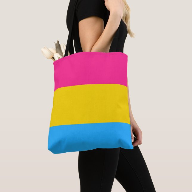 Bolso De Tela Bandera del Orgullo Pansexual (Detalle)