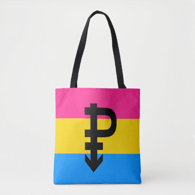 Bolso De Tela Bandera del Orgullo Pansexual (Anverso)