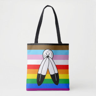 Bolso De Tela Bandera del Orgullo Progresista Two-Spirit LGBTQ+