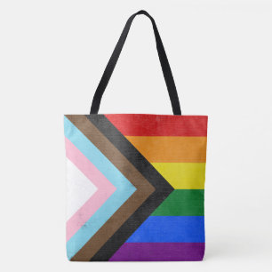Bolso De Tela Bandera del Orgullo Progreso