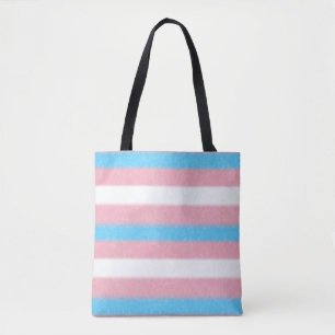 Bolso De Tela Bandera del Orgullo Transgénero de bordes Suaves