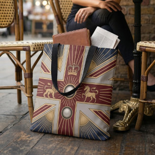 Bolso De Tela Bandera del patrimonio Art Deco Reino Unido nombre