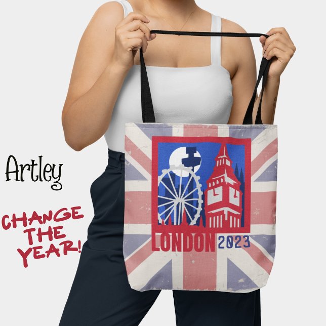 Bolso De Tela Bandera del Reino Unido Rojo Londres City Año (Subido por el creador)