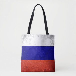 Bolso De Tela Bandera del ruso del Grunge