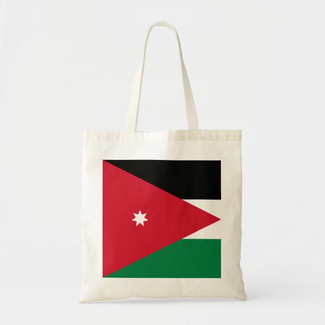 Bolso De Tela Bandera del Tote de Presupuesto de Jordania (Frente)