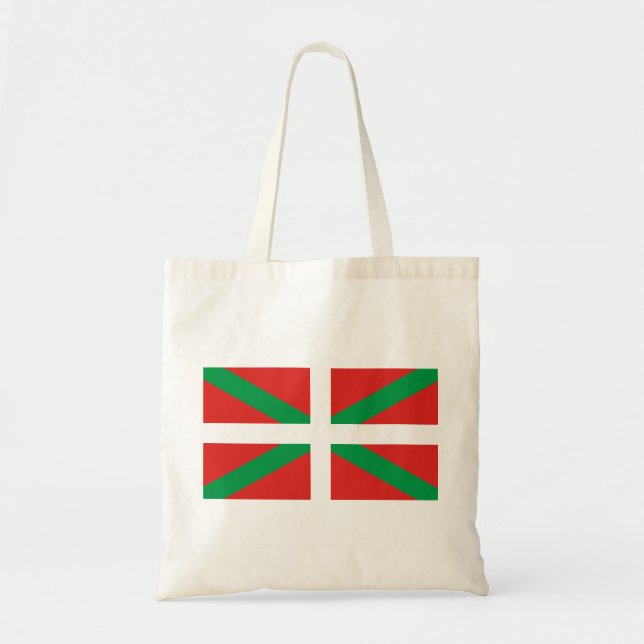 Bolso De Tela Bandera del Tote Presupuestario del País Vasco (Frente)