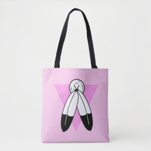 Bolso De Tela Bandera del Triángulo Rosa de Dos Espíritus
