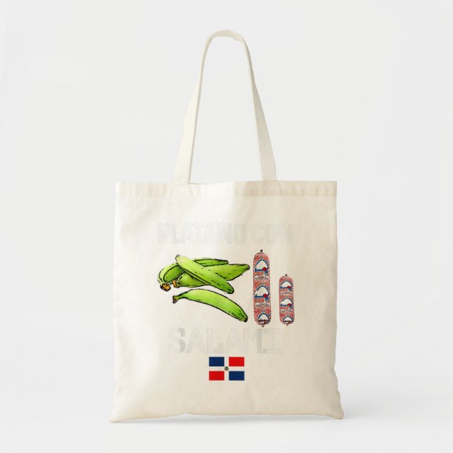 Bolso De Tela Bandera Dominicana RD República Dominicana Aliment (Frente)