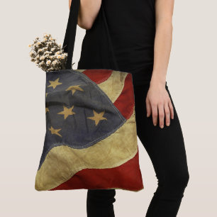 Bolso De Tela Bandera estadounidense angustiada