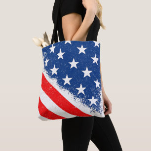Bolso De Tela Bandera estadounidense Camisa Estrella Patriótica