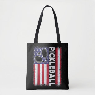 Bolso De Tela Bandera estadounidense de baloncesto divertida Lov