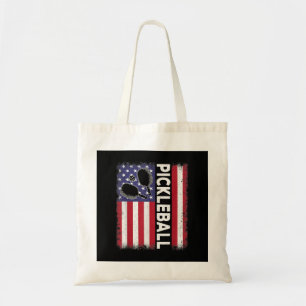 Bolso De Tela Bandera estadounidense de baloncesto divertida Lov