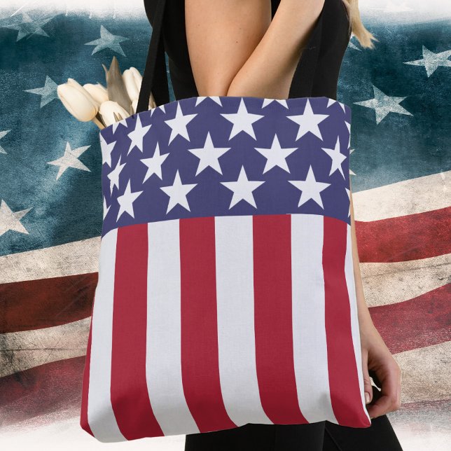 Bolso De Tela Bandera estadounidense de estrellas y bandas (Subido por el creador)
