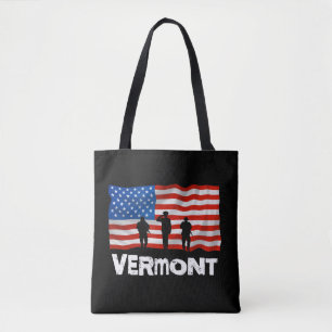 Bolso De Tela Bandera estadounidense de Vermont