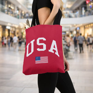 Bolso De Tela Bandera estadounidense del día de la independencia