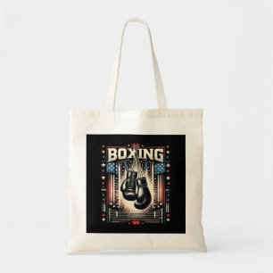 Bolso De Tela Bandera estadounidense en problemas de boxeo - Box