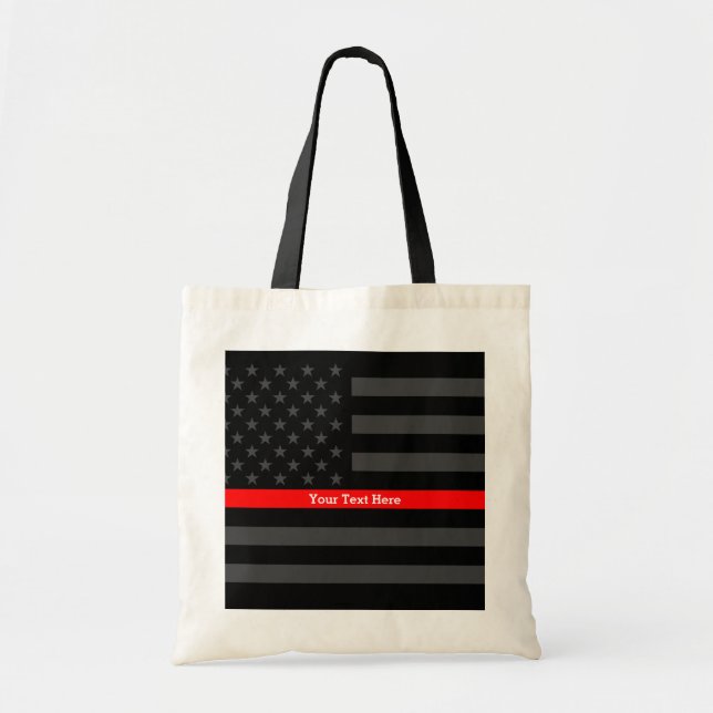 Bolso De Tela Bandera estadounidense negra fina y elegante de la (Frente)