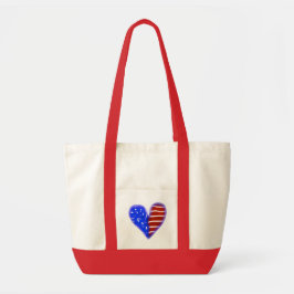 Bolso De Tela bandera estadounidense patriótica boda del cuatro
