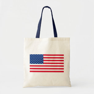 Bolso De Tela Bandera estadounidense Tote Bag