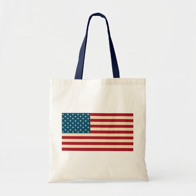 Bolso De Tela Bandera estadounidense Tote Bag (Frente)