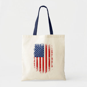 Bolso De Tela Bandera estadounidense vintage grunge