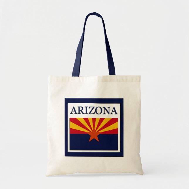 Bolso De Tela Bandera Estatal de Arizona Diseño Lienzo Presupues (Frente)