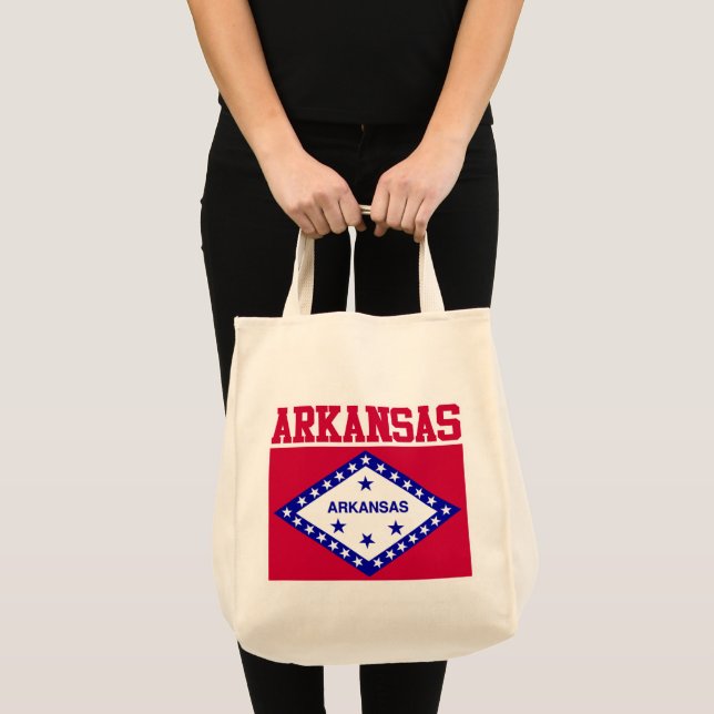Bolso De Tela Bandera Estatal de Arkansas Tote Bags (Anverso (producto))