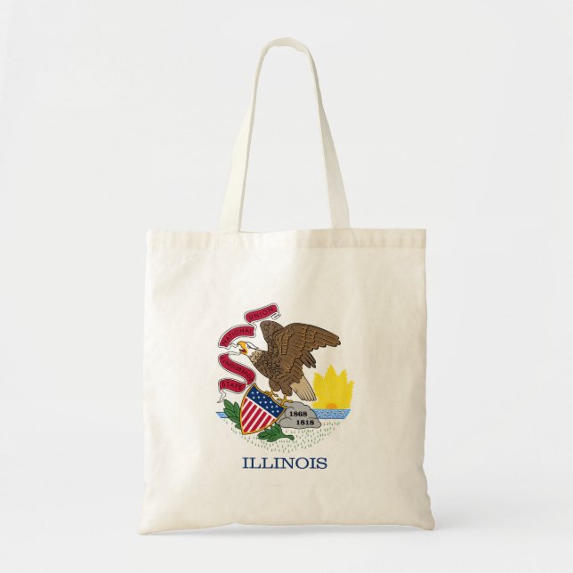 Bolso De Tela Bandera Estatal de Illinois (Frente)
