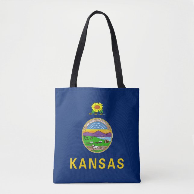 Bolso De Tela Bandera estatal de Kansas (Anverso)