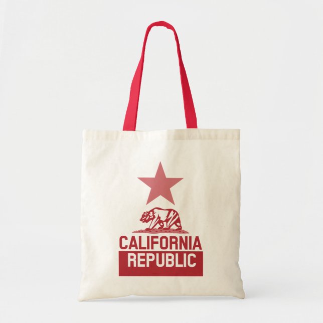 Bolso De Tela Bandera estatal de la REPÚBLICA CALIFORNIA (Frente)
