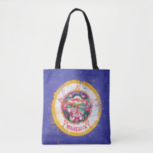 Bolso De Tela Bandera estatal de Minnesota en peligro