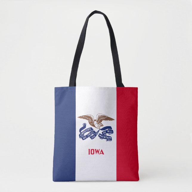 Bolso De Tela Bandera Estatal Iowa (Anverso)