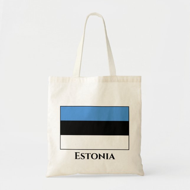 Bolso De Tela Bandera estonia (Frente)