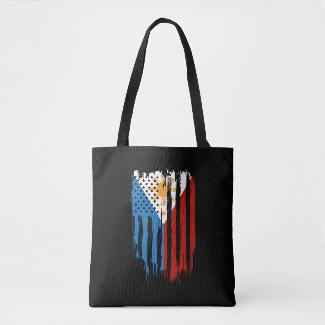 Bolso De Tela Bandera filipina mitad americana mitad filipina (Anverso)