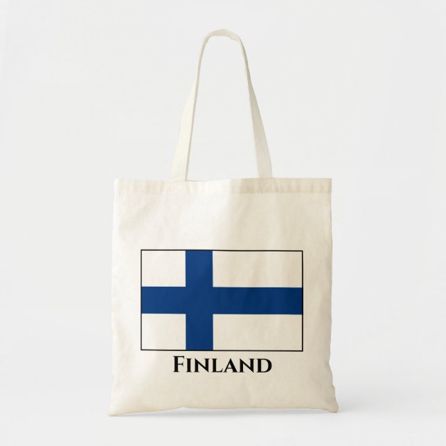 Bolso De Tela Bandera finlandesa (Frente)