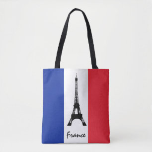 Bolso De Tela Bandera francesa y Torre Eiffel - Fanáticos de Fra