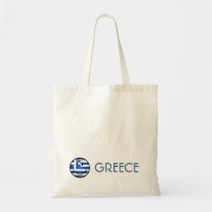 Bolso De Tela Bandera griega sonriente