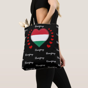 Bolso De Tela Bandera húngara y deporte de bandera húngara