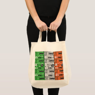 Bolso De Tela Bandera irlandesa Besarme