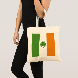 Bolso De Tela Bandera irlandesa del Día de San Patricio con Sham