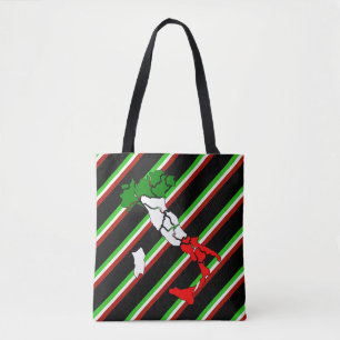 Bolso De Tela Bandera italiana de las rayas