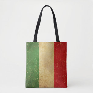 Bolso De Tela Bandera italiana vintage grunge